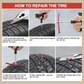 Car Emergency Vacuum Tire Repair Tool 8-Piece Set