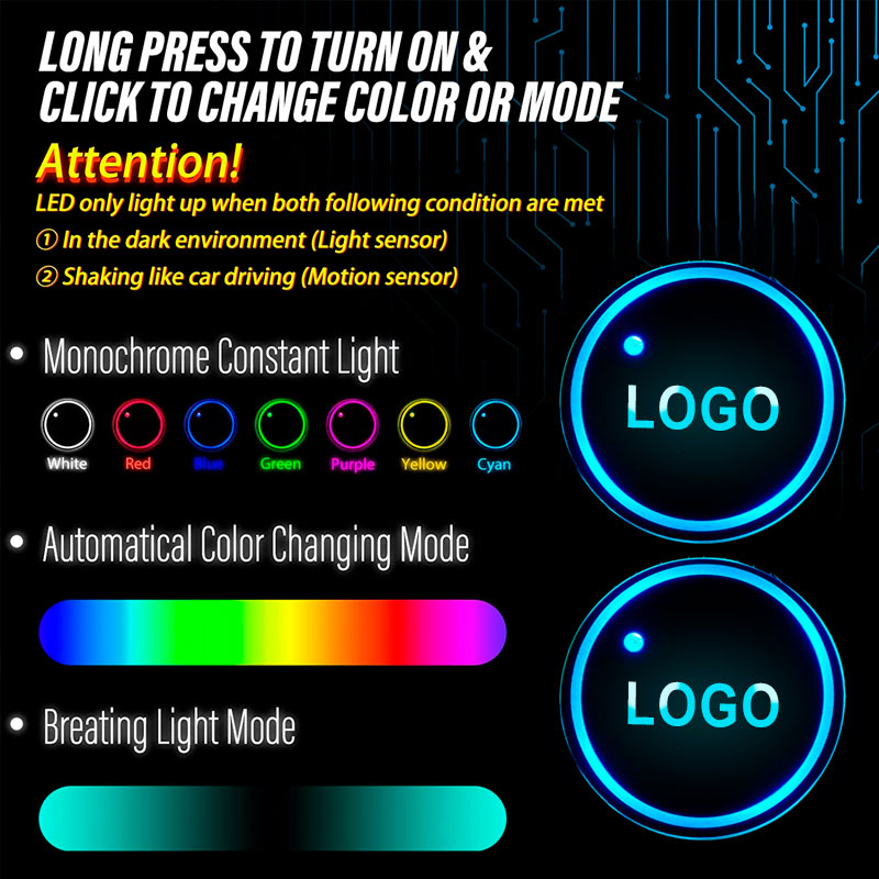 🎄Christmas Promotion-40% OFF🎄Car Colorful Ambient Light Coaster